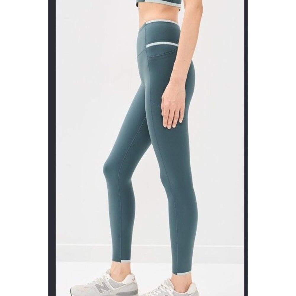 Rhone Size S Instinct Leggings Teal Blue